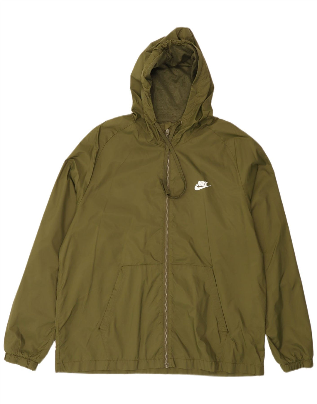 Męska kurtka przeciwdeszczowa NIKE z kapturem UK 42 XL, nylon khaki