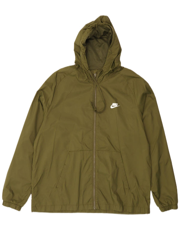 Męska kurtka przeciwdeszczowa NIKE z kapturem UK 42 XL, nylon khaki