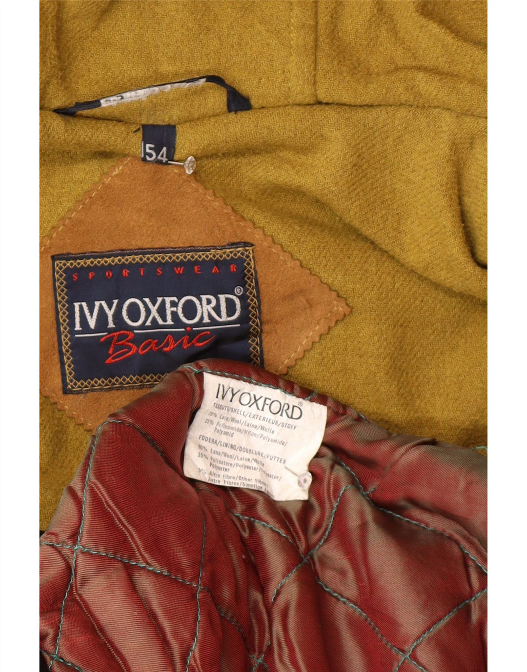 Ivy Oxford Męski budrysówka z kapturem IT 54 2XL Granatowa wełna