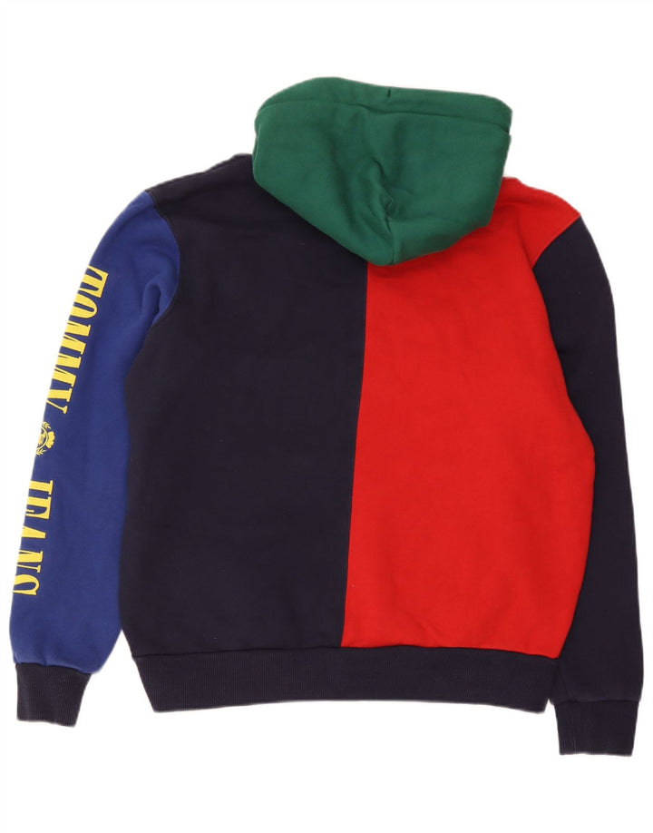 Męski sweter z kapturem i grafiką Tommy Hilfiger, średni, wielokolorowy blok kolorów