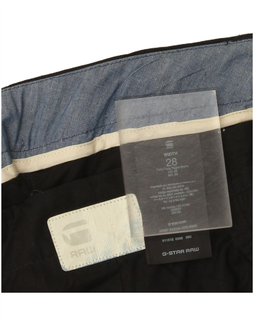 Damskie spodnie cargo G-Star Joggers W28 L27 Czarny Lyocell