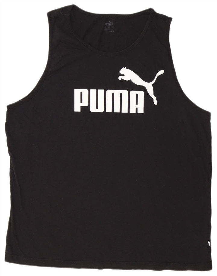 Męska kamizelka z grafiką PUMA, 2XL, czarna, bawełniana