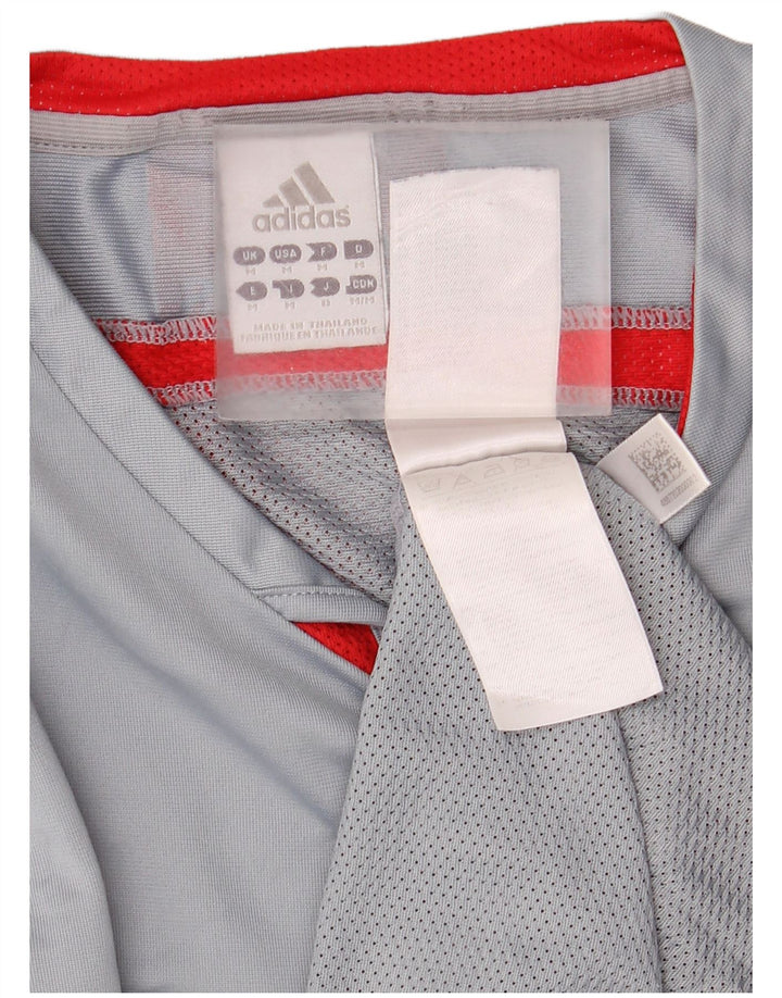 Męska koszulka Adidas Climacool Top z poliestru w kolorze średnioszarym