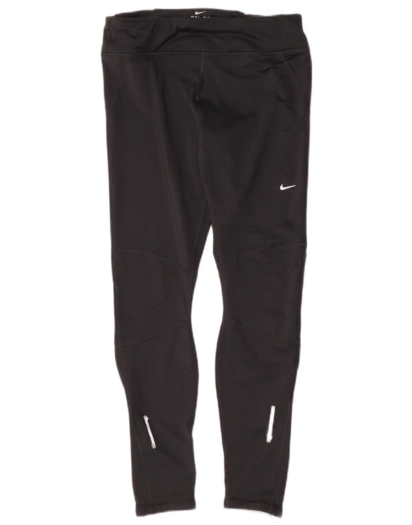 Damskie legginsy Nike Dri Fit UK 12, średni czarny poliester