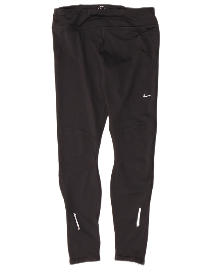 Damskie legginsy Nike Dri Fit UK 12, średni czarny poliester