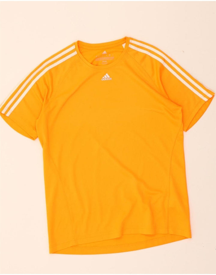ADIDAS Mens Climalite T-Shirt Top Medium Orange Polyester Vintage Adidas and Second-Hand Adidas from Messina Hembry 