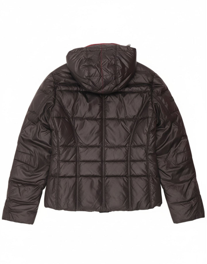 PEUTEREY Girls Hooded Padded Jacket 14-15 Years 2XL Black Polyester