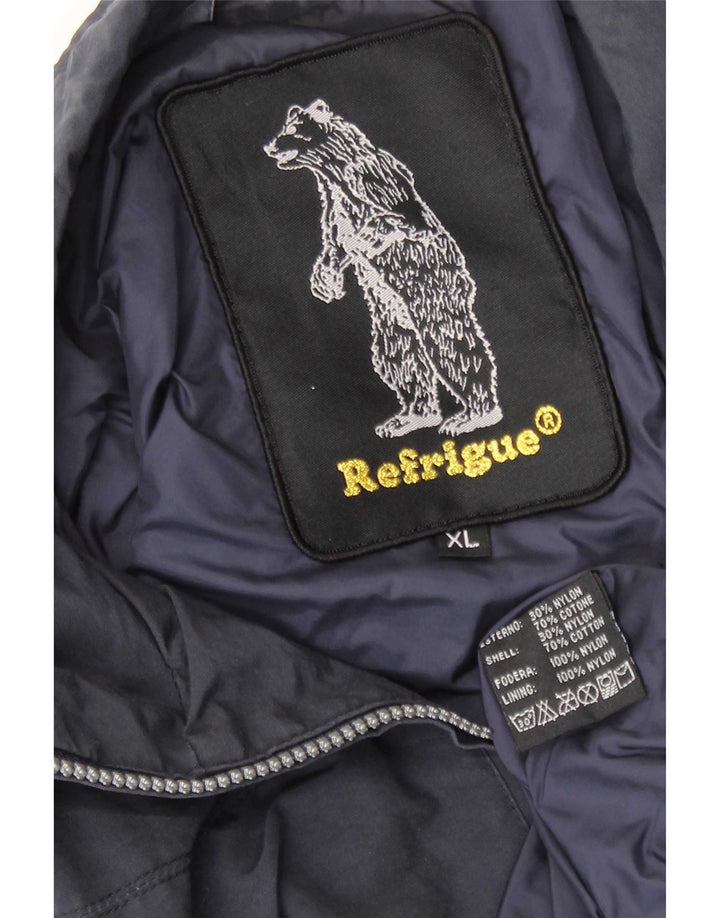 Męska kurtka bomberka Refrigue UK 42 XL, granatowa, nylonowa