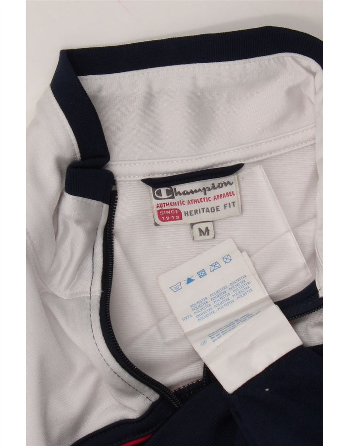 CHAMPION Womens Heritage Fit Tracksuit Top Jacket UK 14 Medium Navy Blue Vintage Champion and Second-Hand Champion from Messina Hembry 