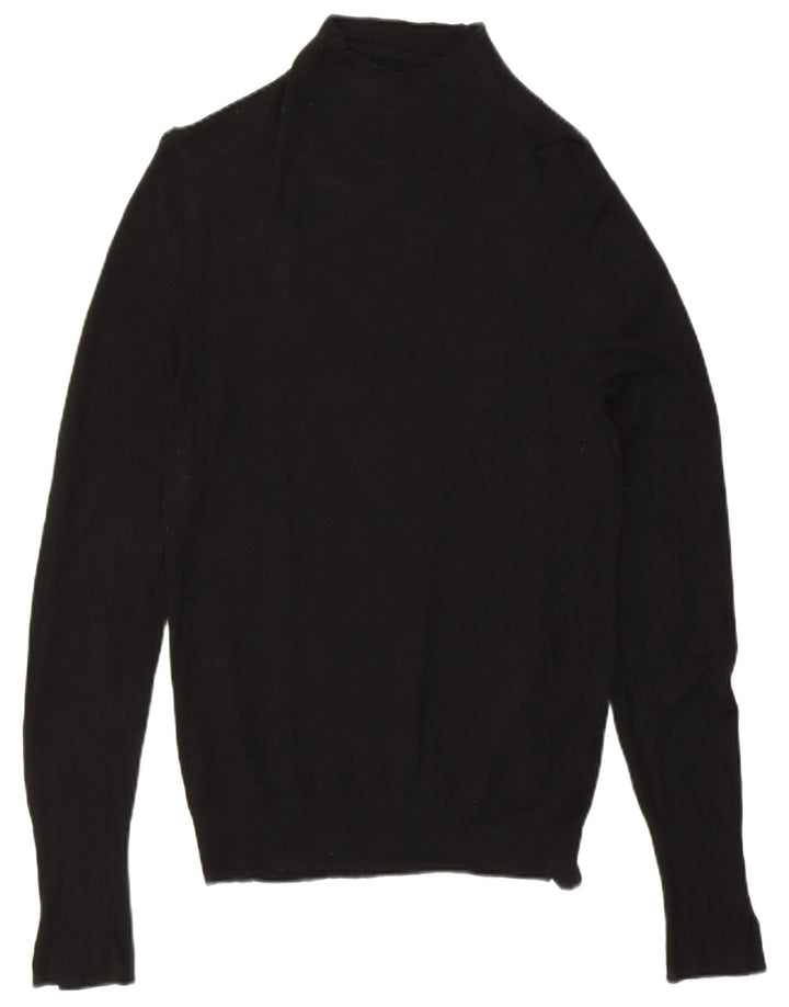 Damski sweter z golfem Zara UK 14 Średnia czarna wiskoza