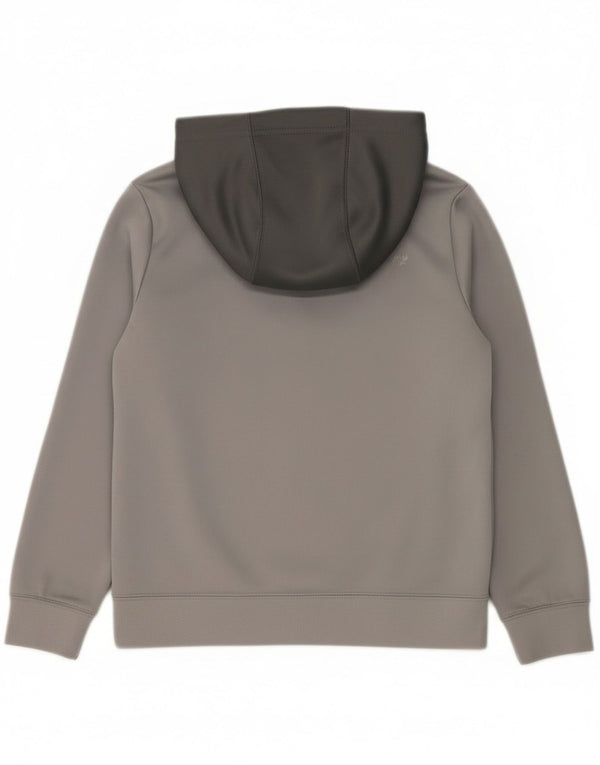 Chłopięcy sweter z kapturem i zamkiem Nike, 10-11 lat, średni szary, poliester z blokami kolorów