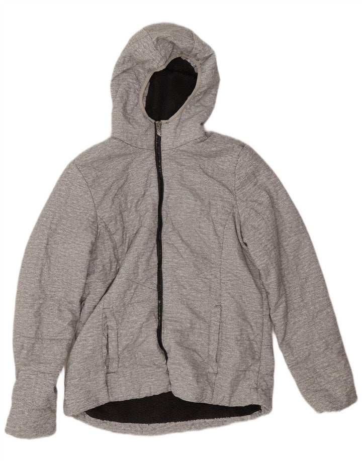 Damska kurtka New Balance Sherpa z kapturem UK 14, średnioszara, w jodełkę