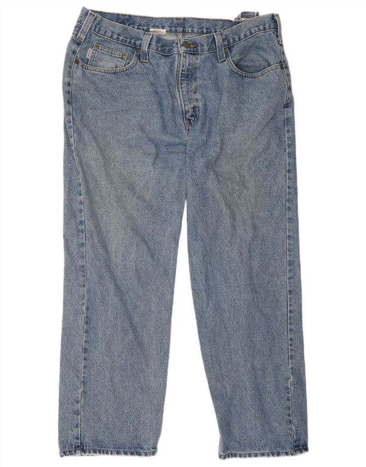 Męskie proste dżinsy Carhartt W40 L30, niebieska bawełna