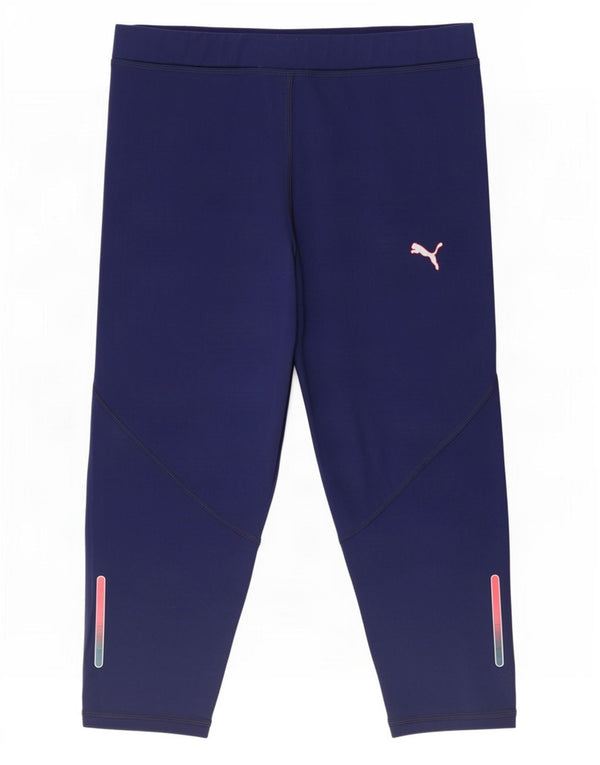 Damskie legginsy Capri Puma UK 10, małe, granatowe, poliestrowe