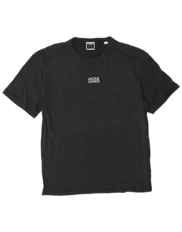 T-shirt męski Jack & Jones, mały, czarny, bawełniany