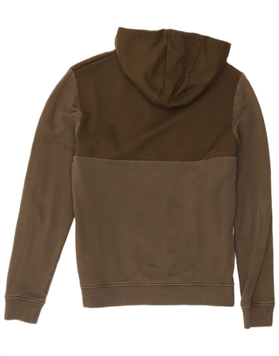 Męski sweter z kapturem i zamkiem błyskawicznym Lyle & Scott, mały, khaki, poliester
