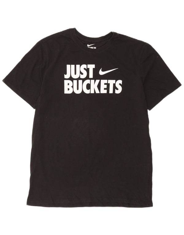 Męski T-shirt Nike Dri Fit z grafiką, góra XL, czarna, bawełniana