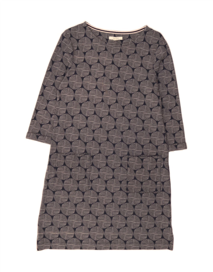 WHITE STUFF Womens Sheath Dress UK 12 Medium Navy Blue Geometric Vintage White Stuff and Second-Hand White Stuff from Messina Hembry 