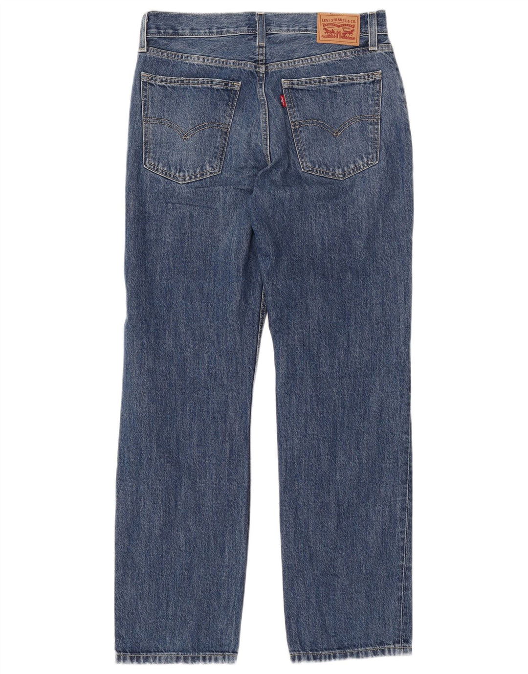 Damskie proste dżinsy LEVI'S Low Pro w trudnej sytuacji W28 L31 Niebieska bawełna