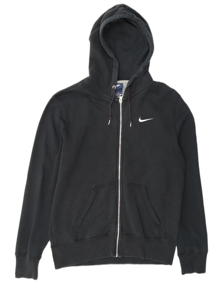 Męski sweter z kapturem i zamkiem błyskawicznym Nike, średni czarny, bawełniany