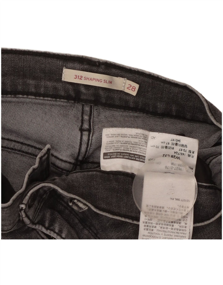 Damskie jeansy Levi's 312 Shaping W28 L32 Szara bawełna