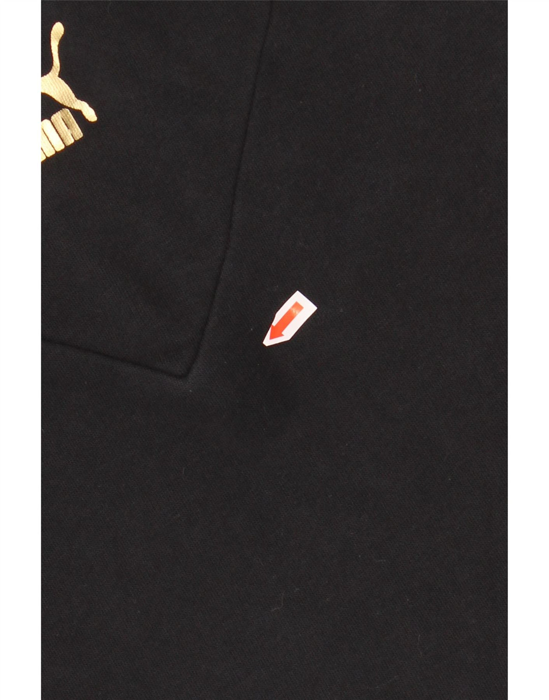 Dziewczęcy sweter z kapturem i grafiką PUMA, 11-12 lat, czarna, bawełniana z blokami kolorów