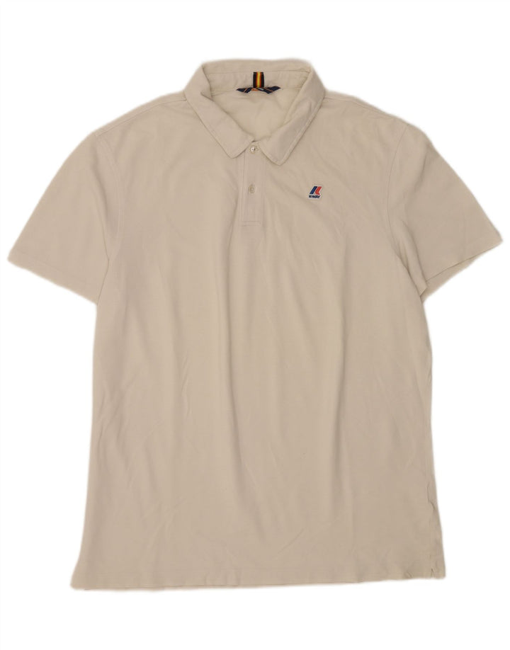 Męska koszulka polo K-Way XL w kolorze białym