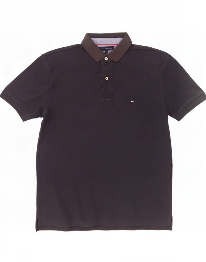 Męska koszulka polo Tommy Hilfiger, duża, granatowa, bawełniana