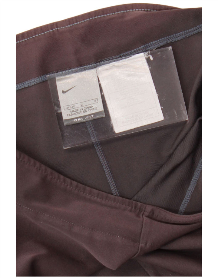 Damskie spodnie dresowe NIKE Dri Fit Capri UK 12/14, duże, szare, bawełniane