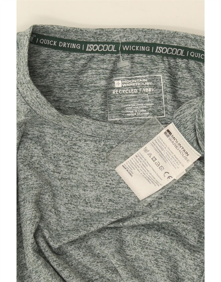 MOUNTAIN WAREHOUSE Męski T-shirt Top, mały, zielony, nakrapiany poliester