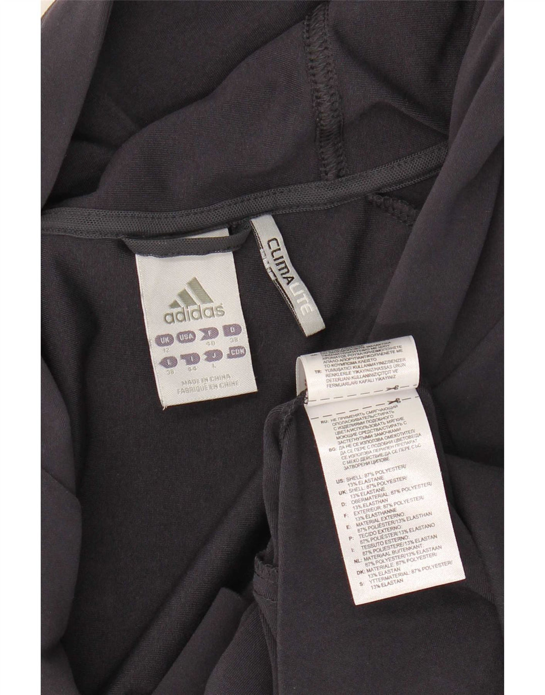 Damska bluza z kapturem Adidas z grafiką i zamkiem błyskawicznym UK 12 Średni granatowy poliester
