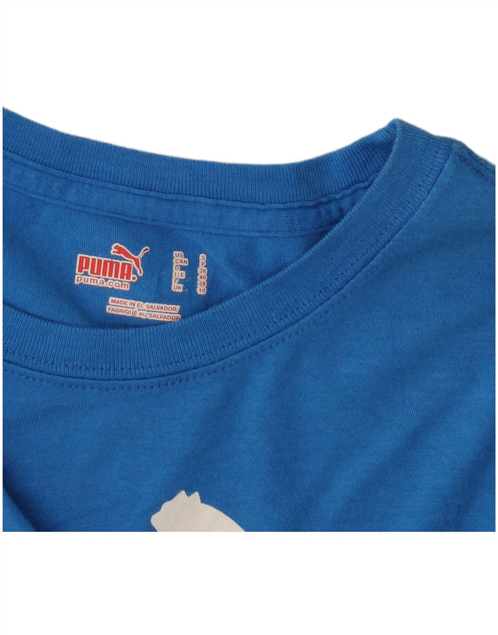 Damska koszulka z grafiką PUMA Top UK 10 Small Blue