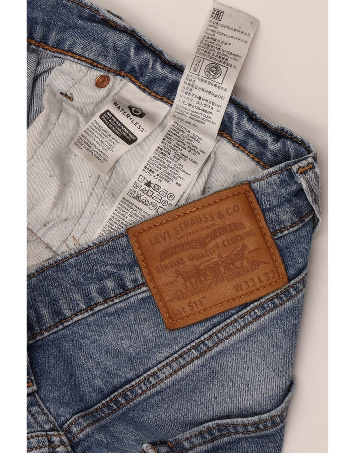 Męskie jeansy Levi's 511 Slim W33 L32 Niebieska bawełna