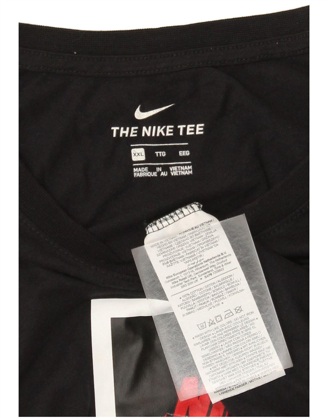 Męski T-shirt z grafiką Nike, 2XL, czarna, bawełniana