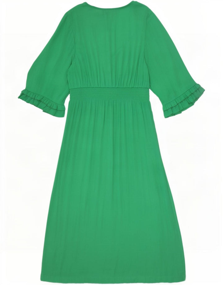 Scotch & Soda Damska sukienka maxi z rękawem 3/4, UK 14, średni zielony poliester