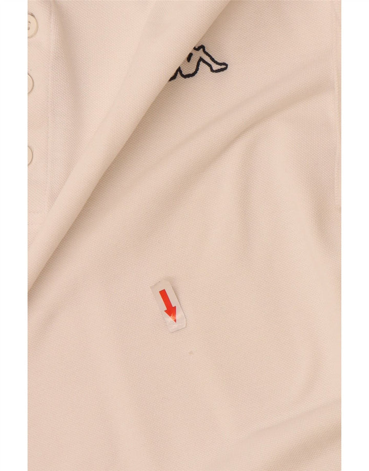 Męska koszulka polo Kappa 4XL Biała bawełna