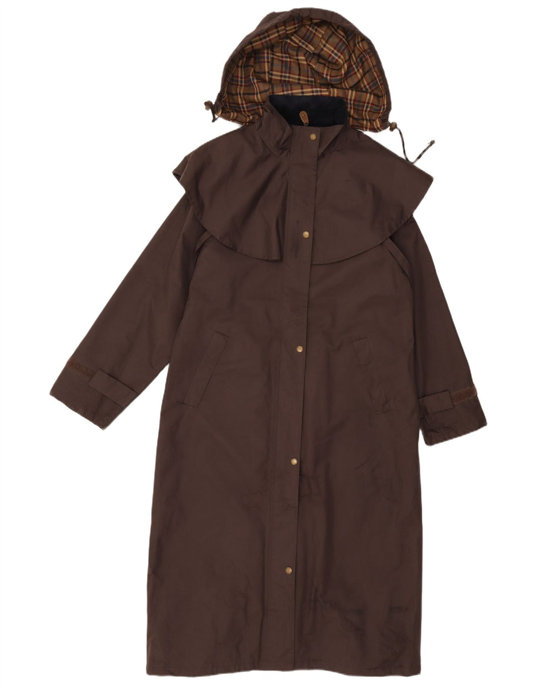 Damski płaszcz przeciwdeszczowy z kapturem TARGET DRY UK 12, średni brązowy poliester