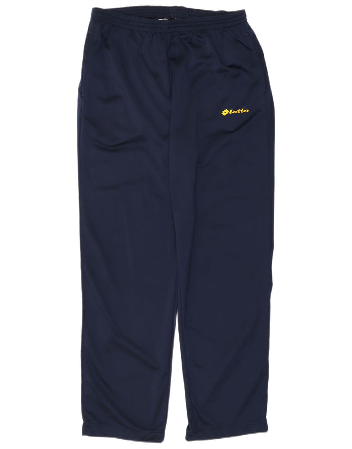 Męski dres LOTTO z grafiką, 2XL, granatowy, poliester z blokami kolorów