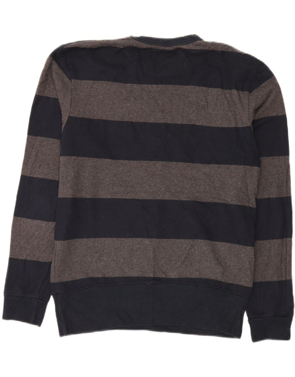 Męski sweter Zara z okrągłym dekoltem XL, bawełniany w granatowe paski