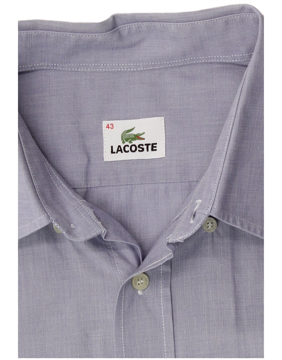 Koszula męska z krótkim rękawem Lacoste, rozmiar 43, duża, niebieska, bawełniana