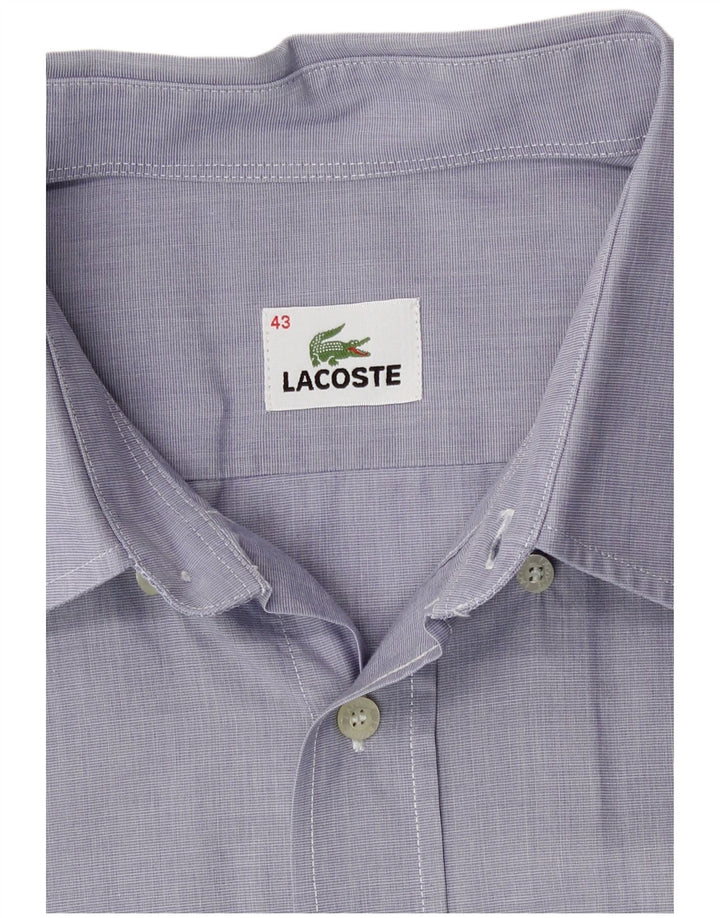 Koszula męska z krótkim rękawem Lacoste, rozmiar 43, duża, niebieska, bawełniana