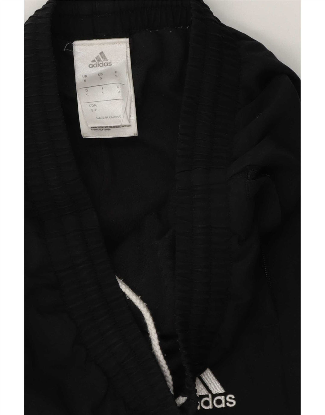 Męskie spodnie dresowe Adidas, małe, czarne, poliestrowe
