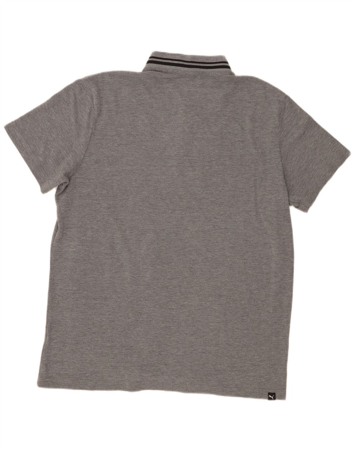 Męska koszulka polo Puma z grafiką, duża, szara