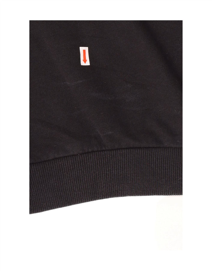 PUMA Womens Graphic Sweatshirt Jumper UK 14 Medium Black