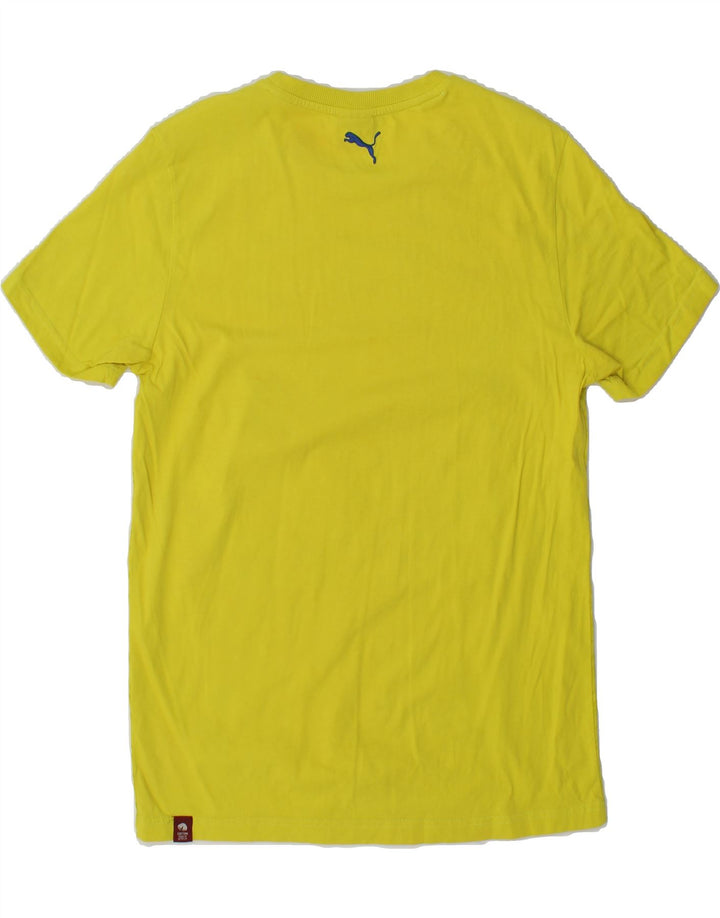 PUMA Mens Graphic T-Shirt Top Medium Yellow Vintage Puma and Second-Hand Puma from Messina Hembry 