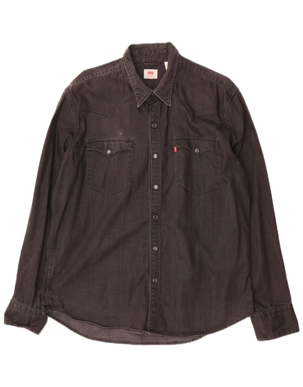 Męska koszula dżinsowa Levi's XL, czarna, bawełniana