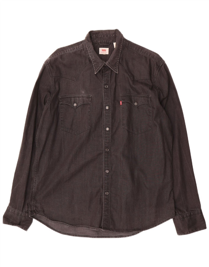 Męska koszula dżinsowa Levi's XL, czarna, bawełniana