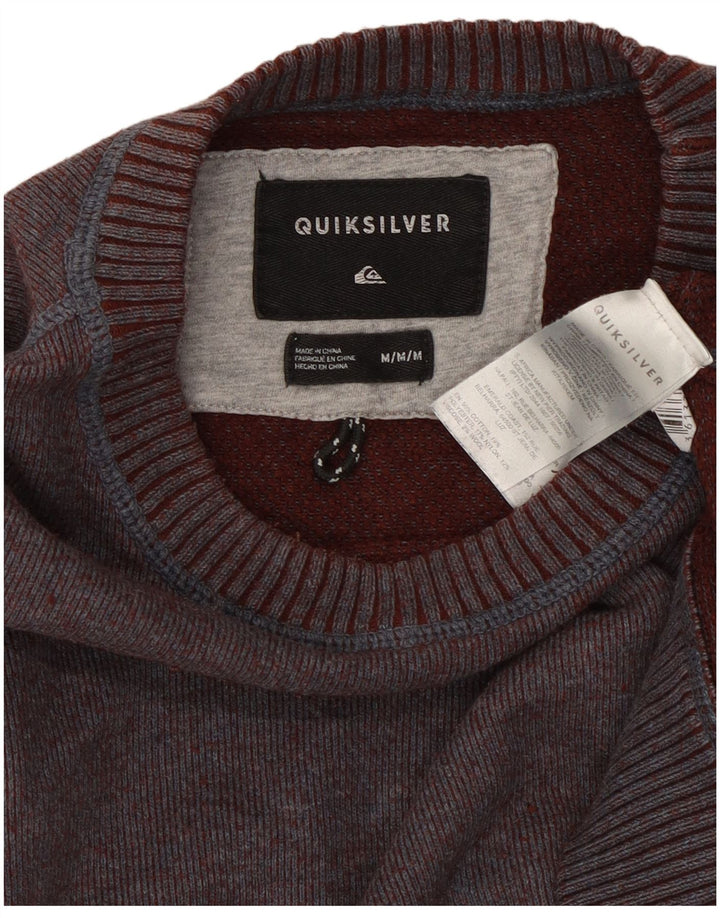 Męska bluza dresowa Quiksilver, średnia bordowa bawełna