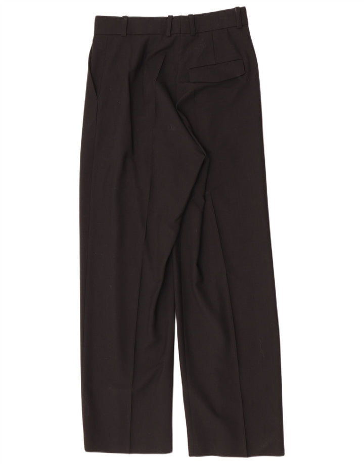 Damskie proste spodnie garniturowe w stylu vintage EU 38 Medium W28 L30 Czarny poliester