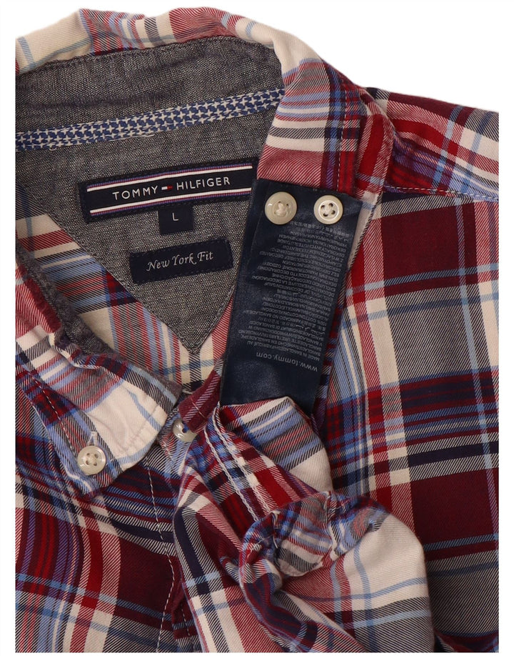 Męska koszula flanelowa Tommy Hilfiger w dużą, wielokolorową kratkę w stylu New York